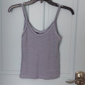 Black and white striped brandy Melville tank top